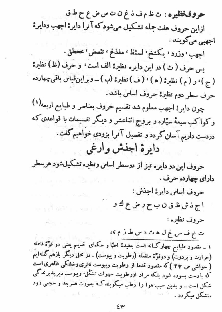 کتاب آموزش علوم غریبه و نجوم احکامی به زبان فارسی
