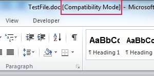 d8b1d981d8b9 d985d8b4daa9d984 d8afd8b1d8ac d8afd8a7d8a6d985db8c d8b9d8a8d8a7d8b1d8aa compatibility mode d8afd8b1 word 60a907ee52c09 300x148 - رفع مشکل درج دائمی عبارت Compatibility Mode در Word